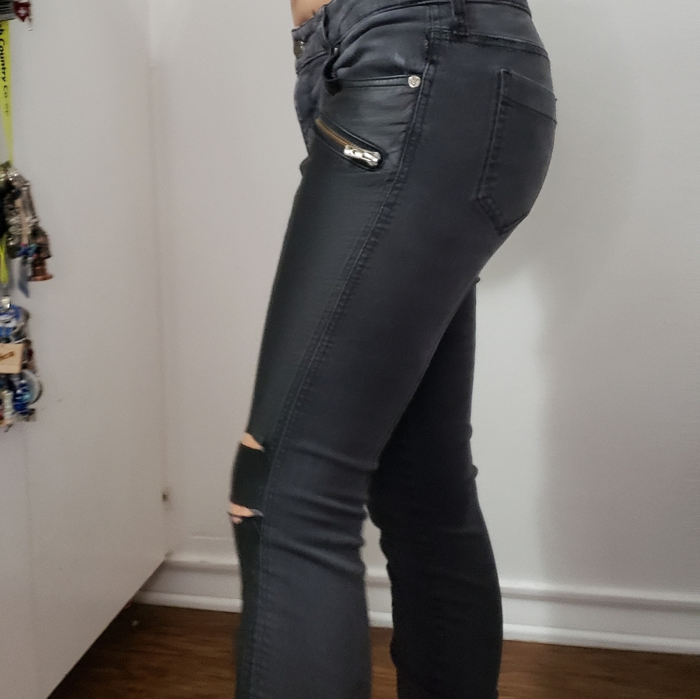 Tripp NYC Faux Leather + Black Jeans - Picture 3 of 4